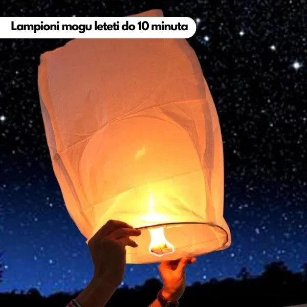 Leteći lampioni od papira 5kom+